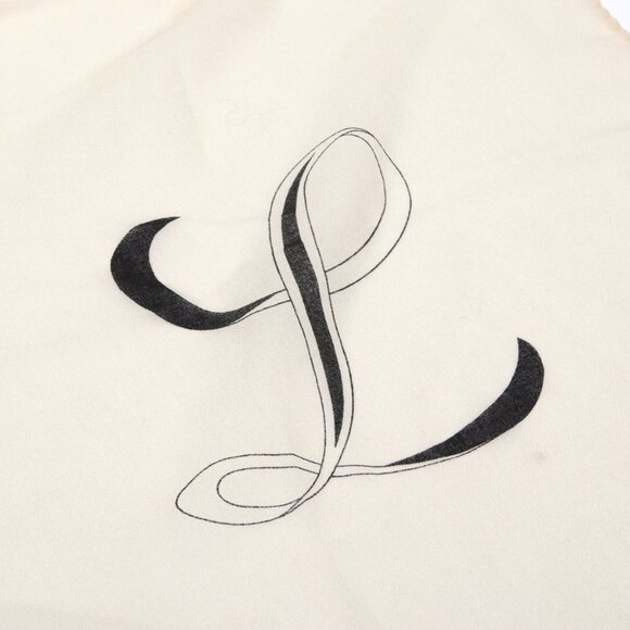 Vintage Sheer Italy Monogram Scarf  -  Set of 2 Scarves Poly Cream Black - Picture 5 of 5